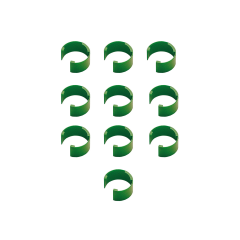 COLORIS Clips, green (pack of 10)